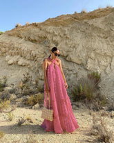 Loose Waist Streetwear Fashion Floor Length Boho Dress